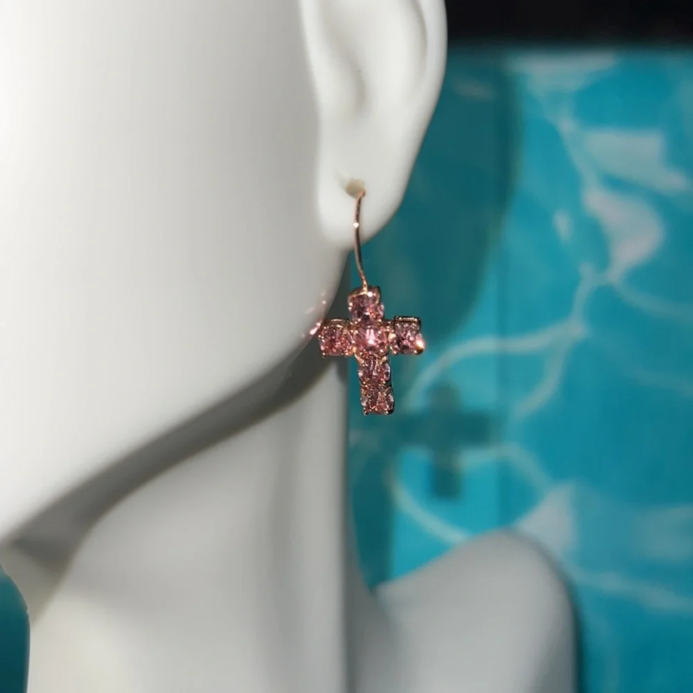 #579✅ Cross pierced earrings - Picture 2 of 4